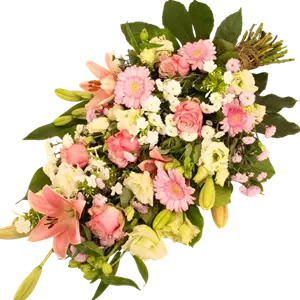 Boeketcadeau Rouwboeket gemengd roze - wit