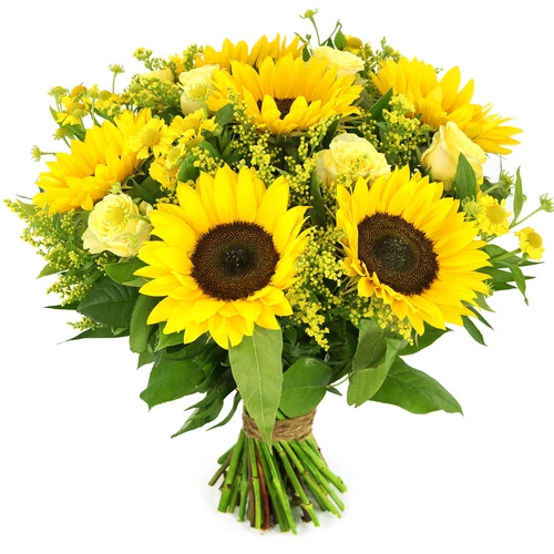 Boeketcadeau Boeket gemengd met o.a zonnebloemen