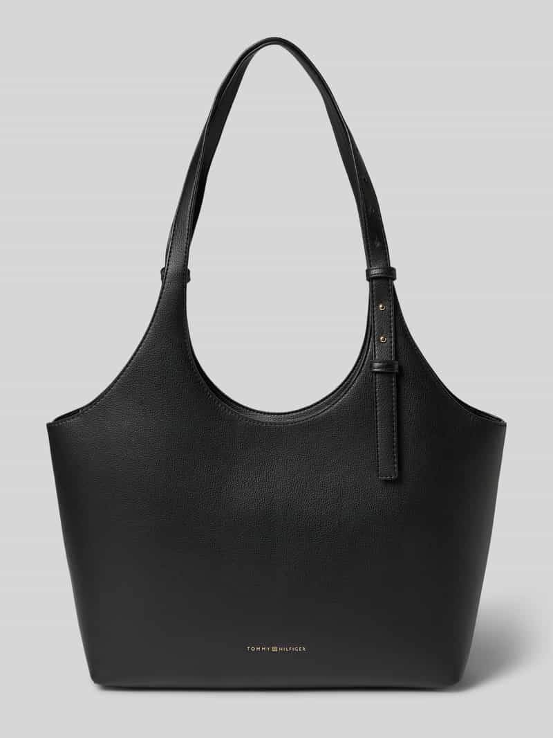 Tommy Hilfiger Shopper in de look van generfd leer