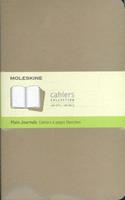 Moleskine Cahier large blanko packpapierbraun DIN A5. 3er Pack