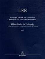 Sebastian Lee 40 leichte Etüden für Violoncello, mit Begleitung eines zweiten Violoncellos