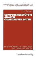 Udo Kuckartz Computergestützte Analyse qualitativer Daten