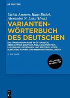 Variantenw℃Rterbuch Des Deutsc - Ammon, Ulrich