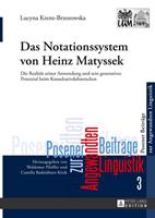 Van Ditmar Boekenimport B.V. Das Notationssystem Von Heinz Matyssek; Die Realitat Seiner Anwendung Und Sein Generatives - Krenz-Brzozowska, Lucyna