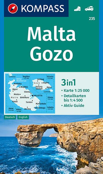 Kompass - Malta, Gozo - Wandelkaart 1. Auflage - Neuausgabe