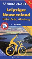 Grünes herz Fahrradkarte Leipziger Neuseenland 1:75.000