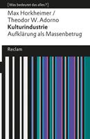 Max Horkheimer, Theodor W. Adorno Kulturindustrie