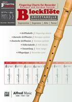 Alfred Music Publishing Alfred's Fingering Charts Instrumental Series / Grifftabelle Blockflöte   Fingering Charts Recorder