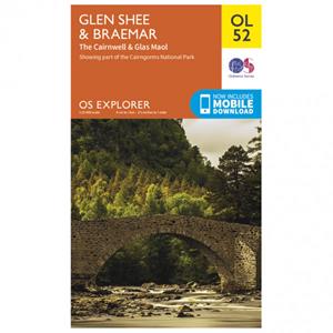Ordnance Survey Glen Shee / Braemar / Cairnwell Outdoor - Wandelkaart Ausgabe 2015