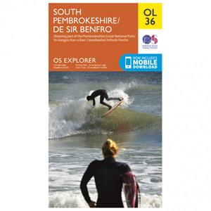 Ordnance Survey Pembrokeshire South / De Sir Benfro Outdoor - Wandelkaart Ausgabe 2016