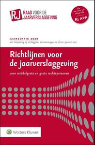 Wolters Kluwer Nederland B.V. Richtlijnen voor de jaarverslaggeving, middelgrote en grote rechtspersonen 2020 -   (ISBN: 9789013156812)