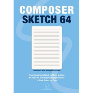 Elmtree And Waters Publishing Composer Sketch 64 - Composer Pro Music Writing Manuscript Paper - Sophia Martins