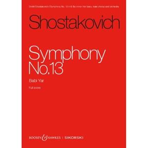 Van Ditmar Boekenimport B.V. Shostakovich: Symphony No. 13 Op. 113: Babi Yar For Orchestra Study Score - Dmitrij Schostakowitsch