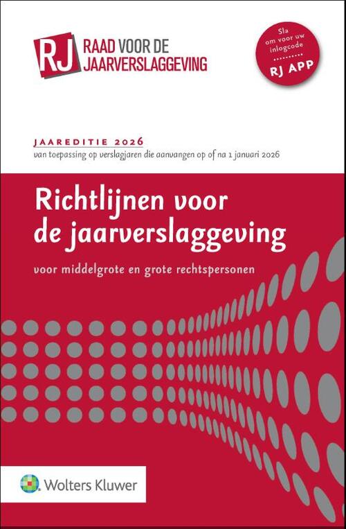 Wolters Kluwer Nederland B.V. Richtlijnen voor de jaarverslaggeving, middelgrote en grote rechtspersonen 2026 -   (ISBN: 9789013179453)