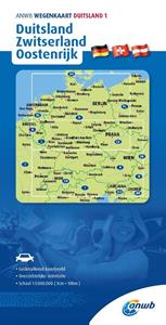 Anwb Retail ANWB*Wegenkaart Duitsland 1. Duitsland/Zwitserland/Oostenrijk -   (ISBN: 9789018048174)