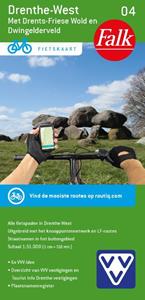 Falkplan Falk VVV Fietskaart 04. Drenthe-West -   (ISBN: 9789028704954)