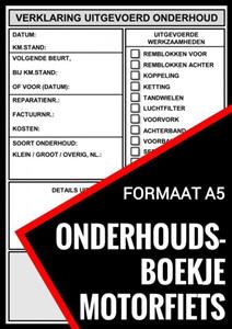 Motorfiets Onderhoudsboekjes Onderhoudsboekje Motorfiets - Universeel Reparatie Boek -   (ISBN: 9789464657586)