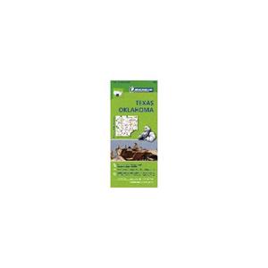 Van Ditmar Boekenimport B.V. Michelin Zoomkarte Texas Oklah