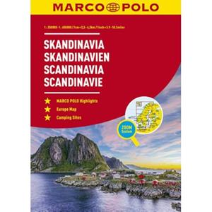 62damrak Marco Polo Reiseatlas Skandinavien 1:250 000 / 1:650 000 Mit Europa 1:4 500 000