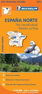 Michelin 573 España Norte: País Vasco/Euskadi, Navarra, La Rioja -   (ISBN: 9782067184176)