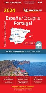 Michelin Wegenkaart 794 Spanje & Portugal 2024 Scheurvast -   (ISBN: 9782067262799)