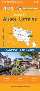 Michelin Wegenkaart 516 Alsace, Lorraine / Elzas, Lotharingen 2024 -   (ISBN: 9782067262447)
