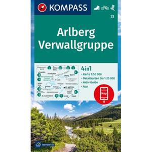 62damrak Kompass Wk33 Arlberg, Verwallgruppe - Kompass Wanderkarten
