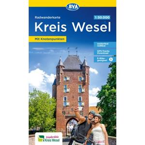 Van Ditmar Boekenimport B.V. Bva Radwanderkarte Kreis Wesel 1:50.000, Mit Knotenpunkten Und Km-Angaben,