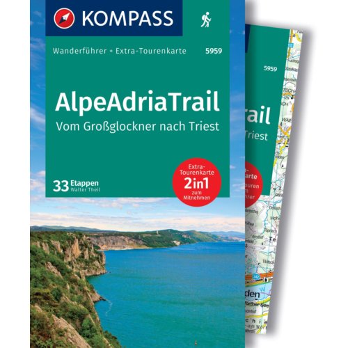Van Ditmar Boekenimport B.V. Kompass Wanderführer Alpeadriatrail, Vom Großglockner Nach Triest, - Walter Theil