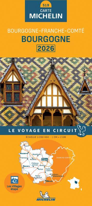 Michelin Wegenkaart 519 Bourgogne 2026 -   (ISBN: 9782067269316)