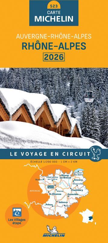 Michelin Wegenkaart 523 Rhone-Alpes 2026 -   (ISBN: 9782067269354)