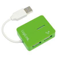 LogiLink USB 2.0 Hub Smile, 4 Port, grün