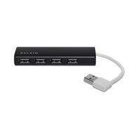 Belkin ultraflacher 4-Port Slim Travel-Hub passiv schw. F4U042BT