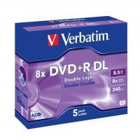 Verbatim DVD+R DL 8.5GB 8x Jewelcase, 5