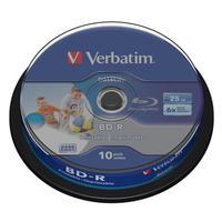 1x10 Verbatim BD-R Blu-Ray 25GB 6x Speed DL Wide Printable CB