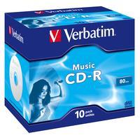 1x10 Verbatim CD-R 80 / 700MB Audio Color Live it Jewel Case