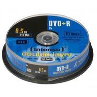 Intenso DVD+R Double Layer, 8,5GB, Cake Box, 10 Stück