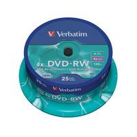 Verbatim DVD-RW 4.7GB 4x Spindel, 25st