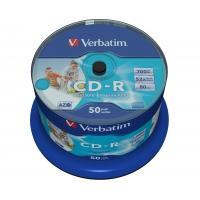 1x50 Verbatim CD-R 80 / 700MB 52x Speed wide printable generic