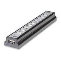 manhattan 10 Port USB 2.0-Hub Schwarz, Silber