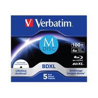 1x5 Verbatim M-Disc BD-R Blu-Ray 100GB 4x Speed inkjet print. JC