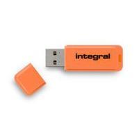 Integral USB-stick 2.0  16Gb neon oranje