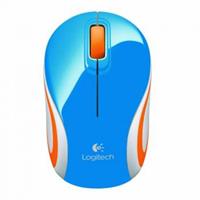 Draadloze optische muis Logitech M187 1000 dpi Blauw Oranje