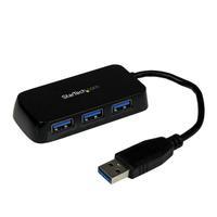 StarTech.com 4 Poort Mini USB 3.0 Hub zwart