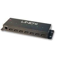 USB 2.0 Metall Hub 7 Port mit Euro-Netzteil (42794) - Lindy