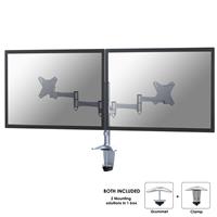 NewStar FPMA-D1330DSILVER Monitor-tafelbeugel 2-voudig 25,4 cm (10) - 68,6 cm (27) In hoogte verstelbaar, Kantelbaar, Zwenkbaar, Roteerbaar