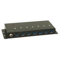 LINDY 7 Port USB 3.0 Metall Hub 7 Port USB 3.0-Hub Schwarz