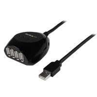 StarTech.com 15 m USB 2.0 actieve kabel met 4-poorts hub