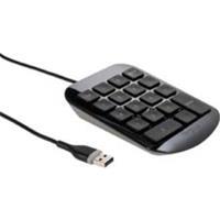 Numeriek computertoetsenbord. numeriek toetsenblok. USB bekabeld. 25 x 127 x 89 mm. zwart