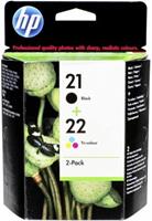 HP 21+22 (SD367AE) Inktcartridge Zwart + 3 kleuren Multipack